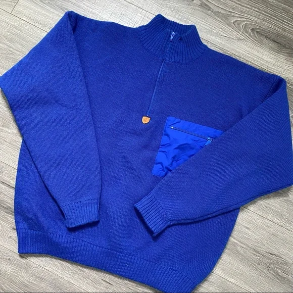 Patagonia | Sweaters | Patagonia Wool Sweater 4 Zip Vintage Large